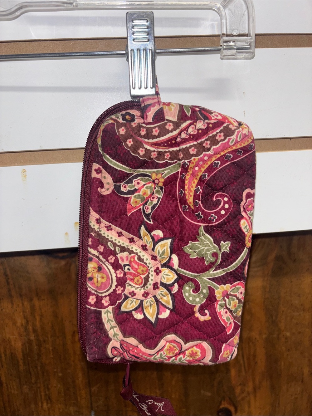 Vera Bradley Quilted Paisley Cosmetic Bag Trio in Burgundy and Pink - Picture 4 of 10
